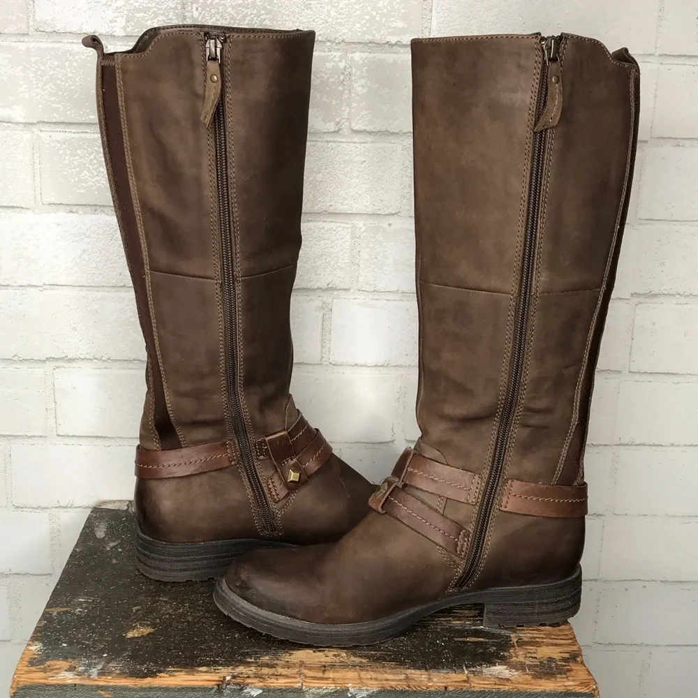 Earth Sierra Stone Tall Boots Size 8 - Picture 2 of 11
